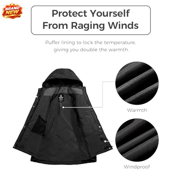 Women's Waterproof Ski Jacket Insulated Windproof Snowboarding Parka - Picture 4 of 6